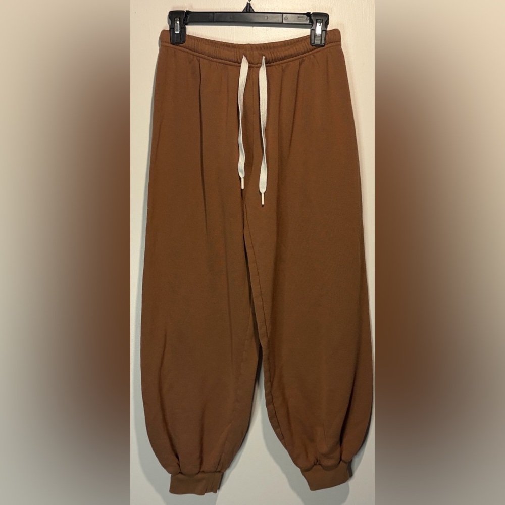 Offline by Aerie Camel Brown Modal Blend Drawstring Jogger Sweatpants Size XS